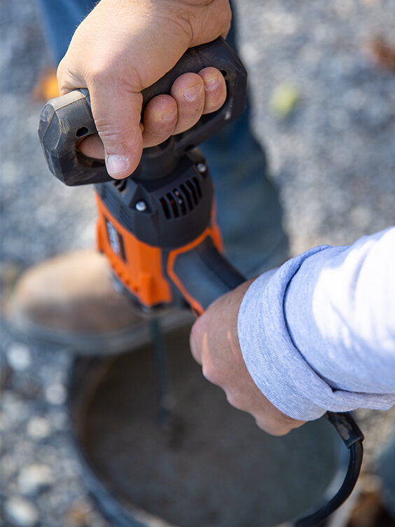 Battery powered mixing online drill